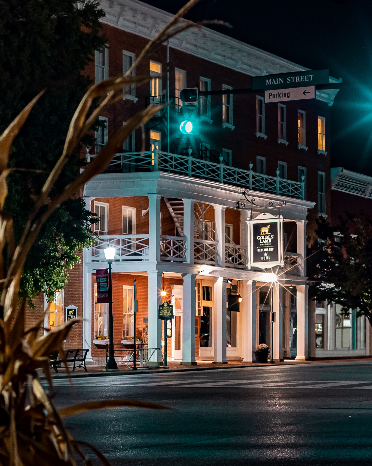 Golden Lamb at Night